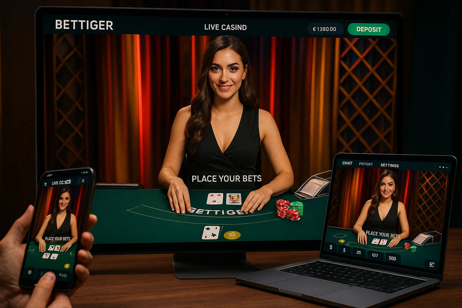 O BETTIGER Live Casino lança promoções regularmente